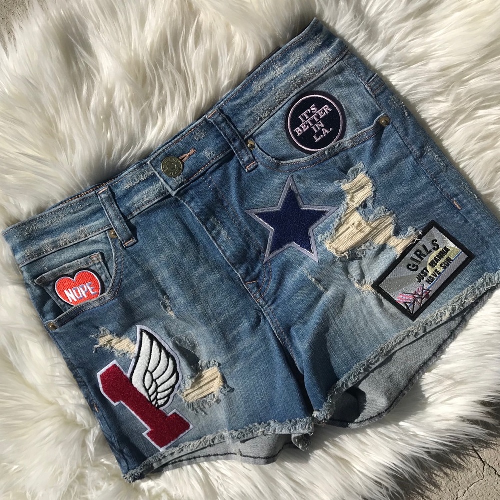 Express Jeans High Rise Shorts - Picture 2 of 8
